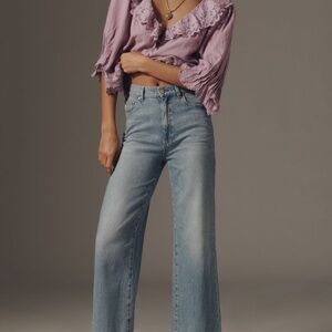 NWT  HEPBURN AURA HIGH-RISE WIDE-LEG JEANS